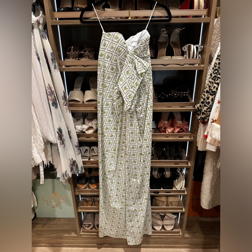 CAROLINE CONSTAS White Diamond Palm Kaia Dress - Picture 7 of 9